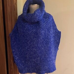 Elegant Blue Turtleneck Sweater for Women